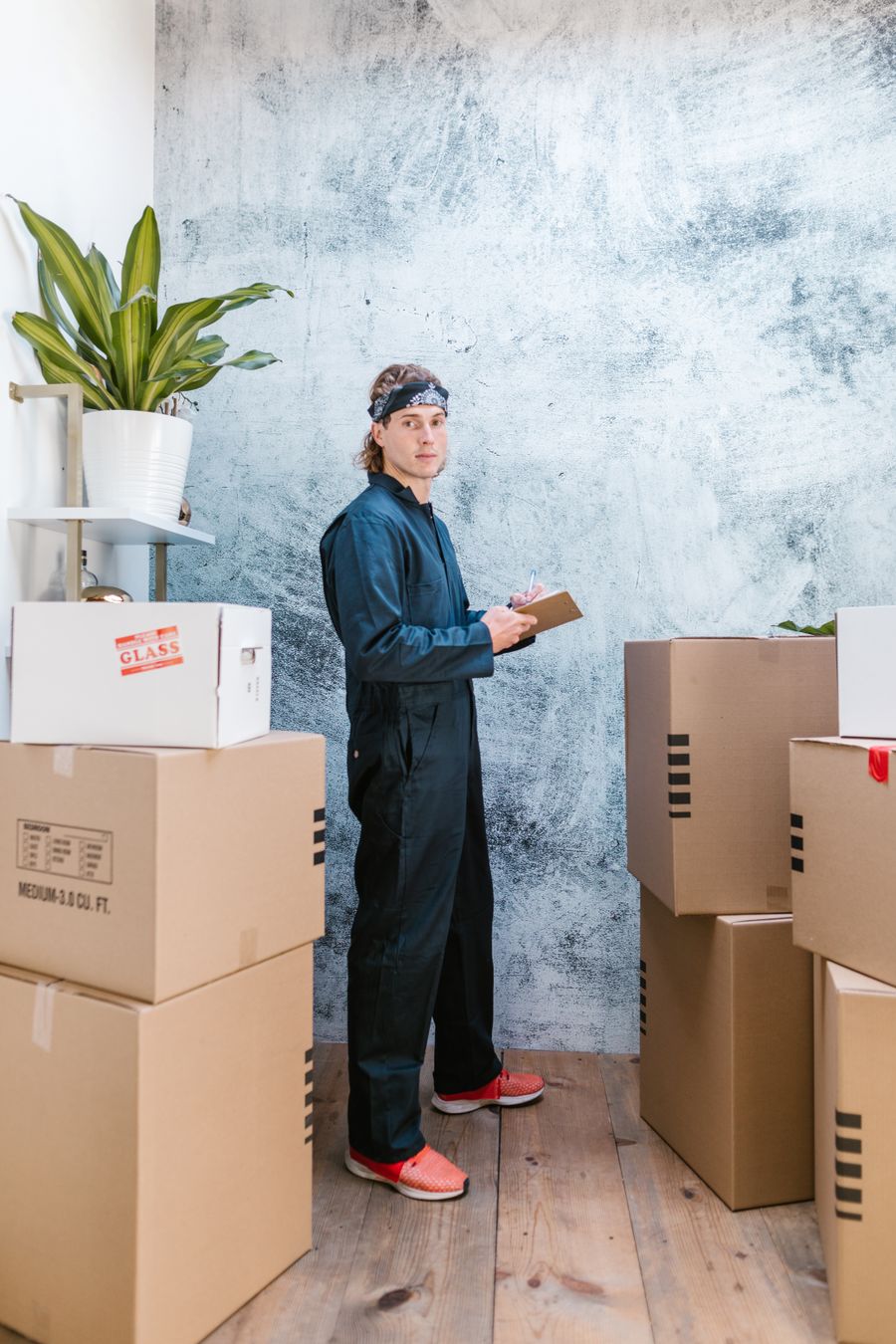 Checking the goods list before loading
